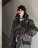 Free Raccoon Hood Duffle Coat