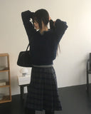 Kudan collar button slim fit knit