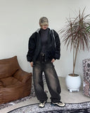 Neo Button Balloon Denim Pants