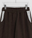 Byubyuen Flower Fleece Jogger Brushed Pants