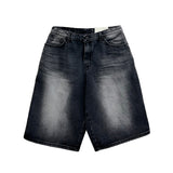 Steel black bermuda denim jeans