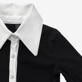 Orbi Color Matching Shirt Cardigan (Mini Strap Set)