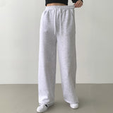 Blanket warm brushed lining long wide training pants