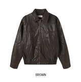 Rotten washed vintage leather jacket