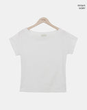 Libya Boat Neck Short Sleeve T-shirt