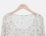 Kitten Flower Long Sleeve T-shirt