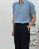 Ice Silk Incision Collar Knit