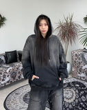 Hollen denim washed over hoodie