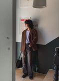 Belly loose fit suede jacket