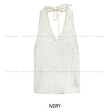 sticky knit halter sleeveless