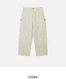 Trimmed cargo cotton pants