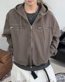 Pedo Dyeing Crop Hood Jacket