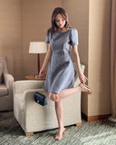 Fine Tweed Flare Mini One Piece