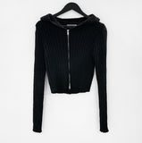 Leddy Knit Hooded Zip-Up