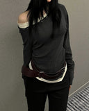 Ellie Rivet Layered Off-Shoulder