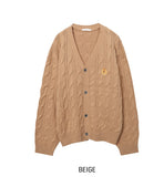 Wappen Cable V-Neck Cardigan