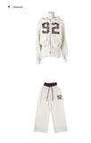 Kase Number Hood Zip-Up Pants Training Set