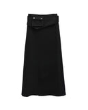 Et Pocket Belt Cotton Long Skirt