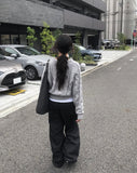 Iu Denim Pintuck Wide Banding Pants