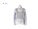 Getty Fake Layered Layered Color Matching Bustier Shirt
