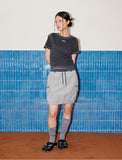 Reverse Stitch Crop T-shirt