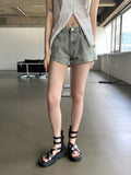 Beto Vintage Washing Denim Shorts