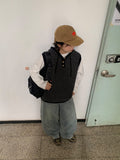 Deranki Stripe Over Hood Knit Vest