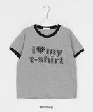 Essini Dot Patch Ringer Short Sleeve Tee