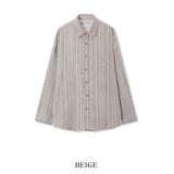 Vivid striped loose fit shirt