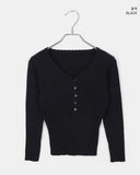 Tua Ribbed Lace V-Neck Knit