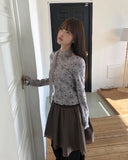 Bohin Flower Frill Slim T-shirt