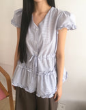 Chiring Frill String Blouse