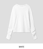 Mellie Two-Tone Layered Shirring Long Sleeve