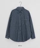 Syuin Pocket Peach Fuzz Check Shirt