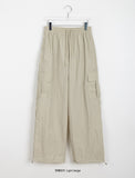 [unisex] Ryota banding nylon string cargo pants