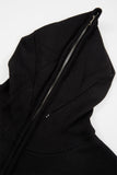 Worcester damage full zip-up knit hood zip-up