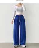 Color Banding Long Wide Training Pants