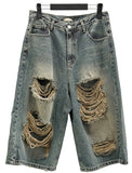 Core Maxi Ankle Length Damage Denim