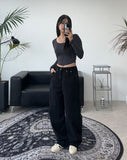 Blin Incision Wide Cotton Pants