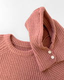 [Balaclava Set] Creama Hood Hachi Round Loose Fit Long Sleeve Knit