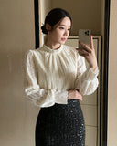 Loave Pearl Lace Brushed Blouse