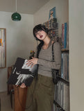 Gane Vintage Washing String Cargo Pants