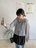 Oniru Summer Crop Gauze Hood Shirt
