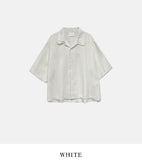 Dekki cropped tweed half shirt