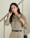 Eberu Shirt Long One Piece (Belt set)