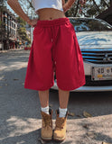 high key side tuck wide half pants