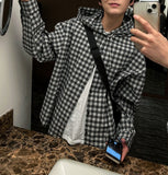 Hooded check shirt