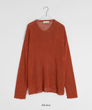[unisex] Simty Linen Punching Over Knit