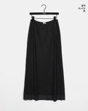 Tano Dot Lace Ribbon Long Skirt