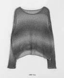 Chmero Gradation See-Through Crop Knit